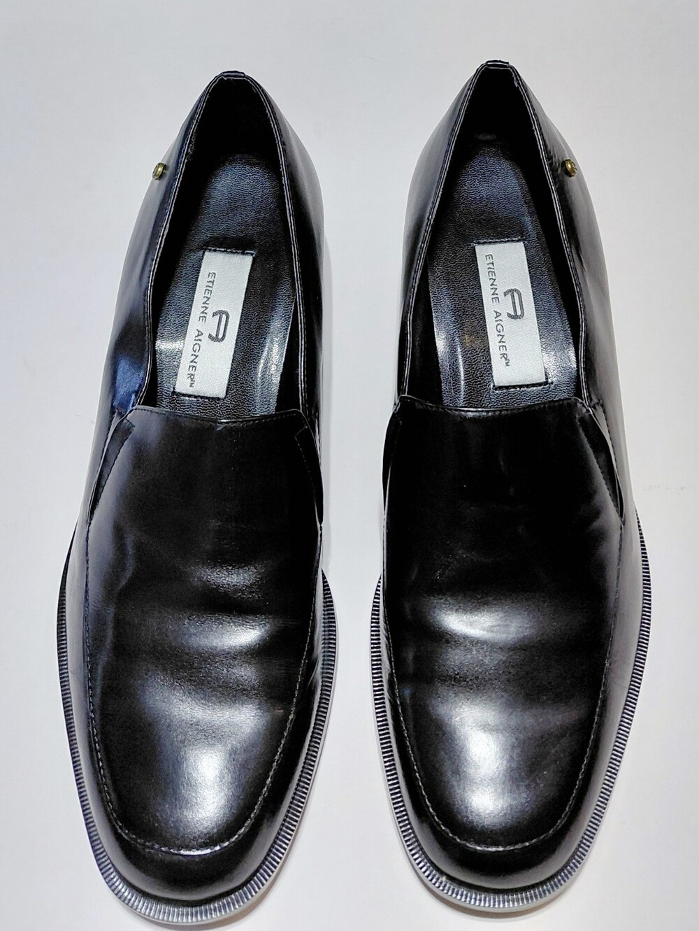 ETIENNE AIGNER Stamford Women's  Black Leather Slip-On Loafers Size 8.5W